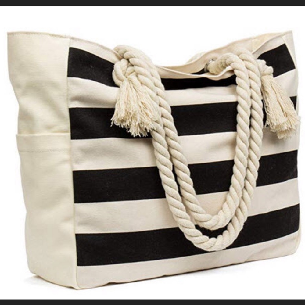 Malirona Canvas Beach Pool Tote Bag